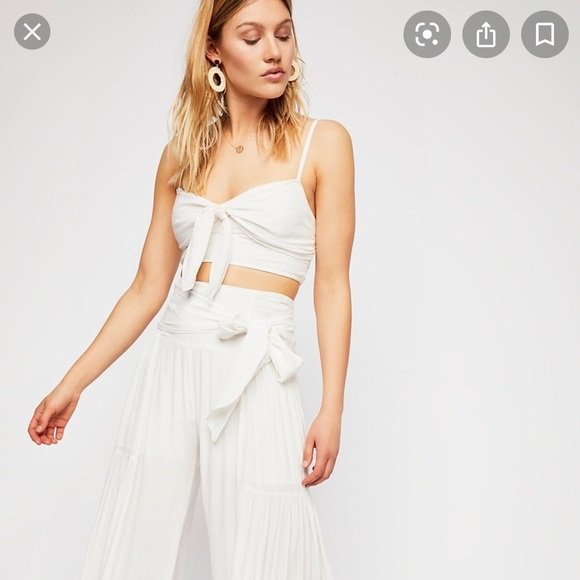 Free People Tops - Free People Palermo Tie Front Top | White